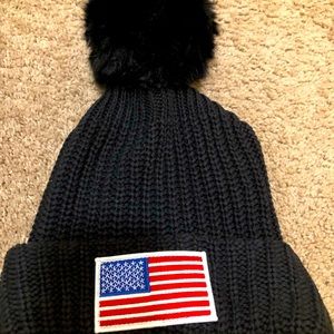 Love Your Melon American Flag Black beanie